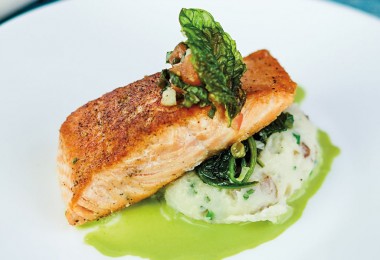 Pan smeared salmon