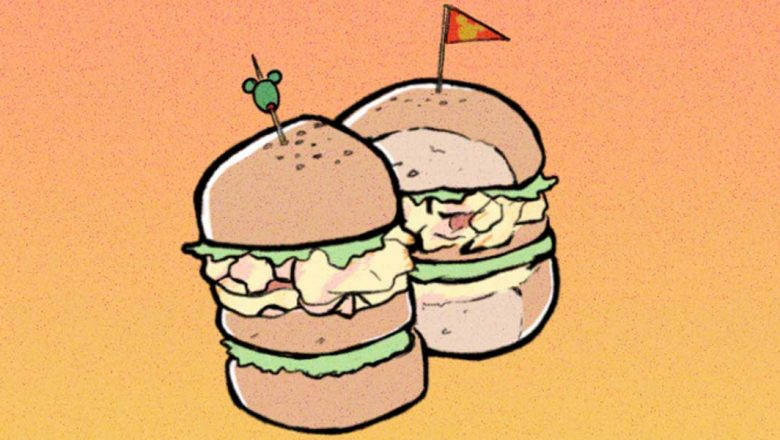 vintage tuna burger