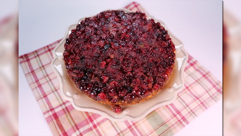 Cranberry ginger upside down cake