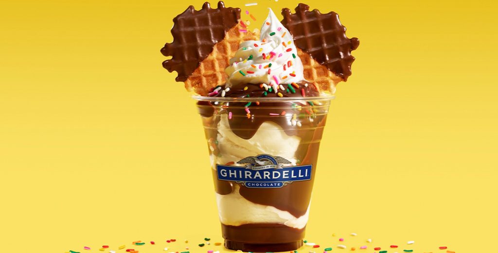 Gold Member Offer: Free Chocolate Bar with Specialty Sundae Purchase at Ghirardelli Chocolate