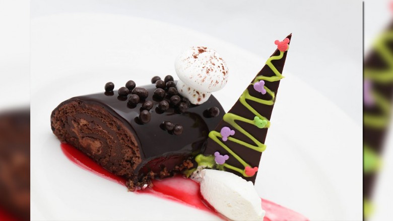 Double chocolate yule log