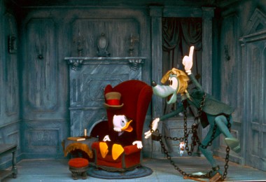 Mickey's Christmas Carol through Windows of Main Street