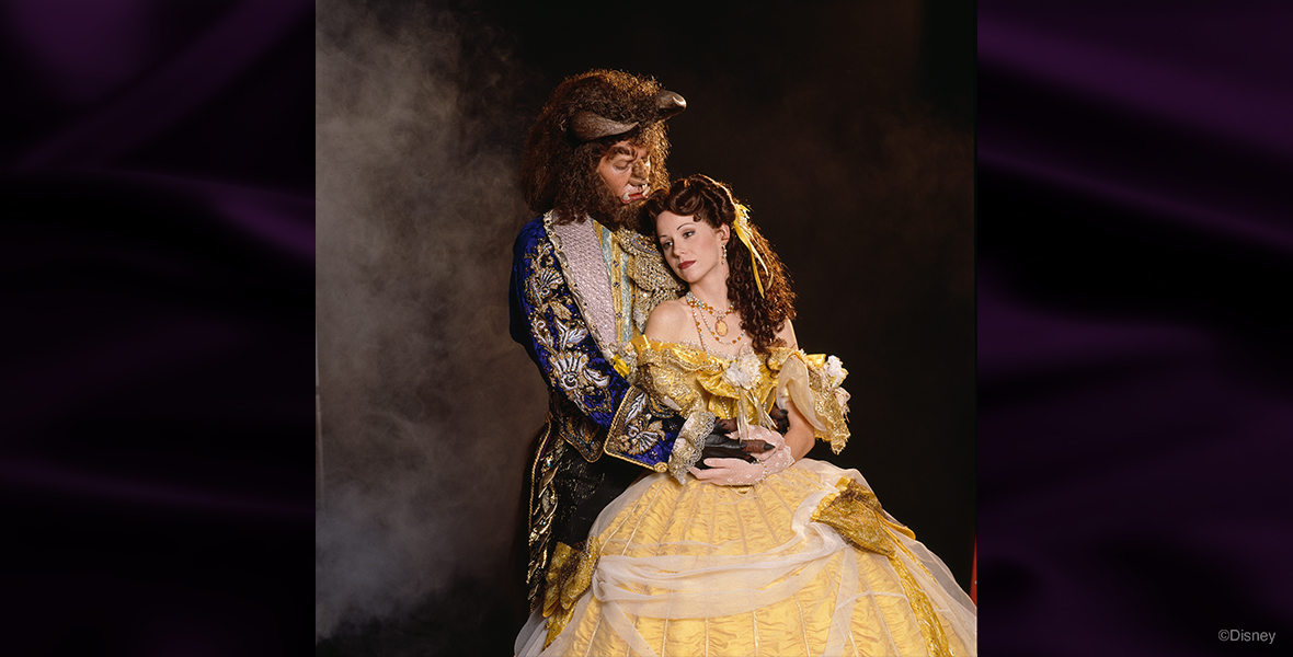 Beauty and the Beast Belle (Susan Egan) and Beast (Terrence Mann) from the original cast of Disney’s Beauty and the Beast on Broadway. (Production photography by Joan Marcus)