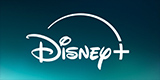 An aurora colored background with the Disney+ logo on it.