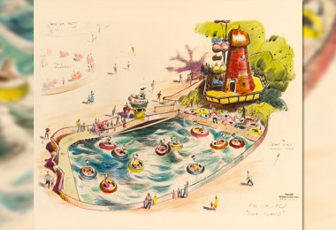 illustration of Early Painted Vision of Disneyland
