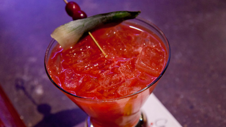 Trader Sam's recipe for a Red-Nosed Zebra cocktail